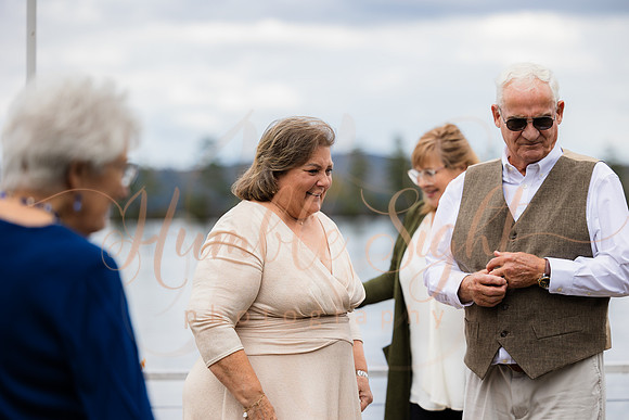 Intimate lake wedding at Maine family camp