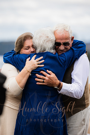 Fall wedding at private camp on Cold Stream Pond