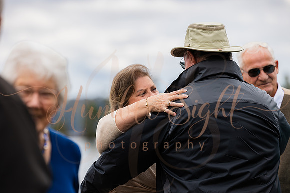 Intimate lake wedding at Maine family camp