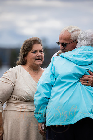 Dock wedding ceremony at Cold Stream Pond