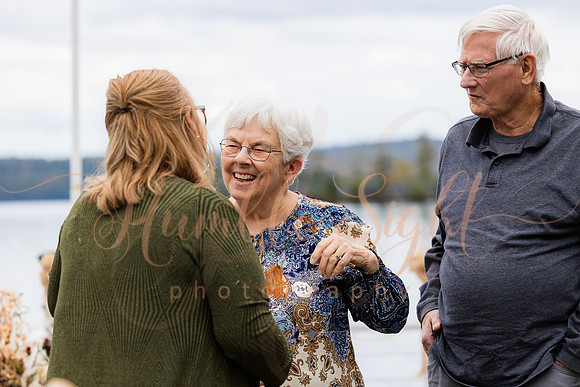 Intimate lake wedding at Maine family camp