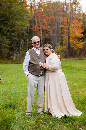Champagne toast at Maine camp wedding