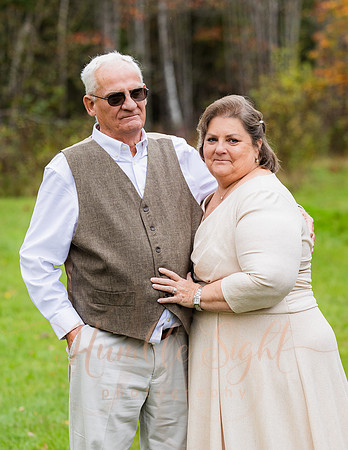 Fall wedding at private camp on Cold Stream Pond