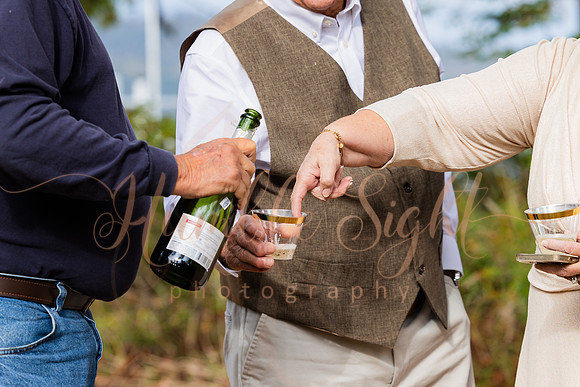Maine dock wedding with family and friends