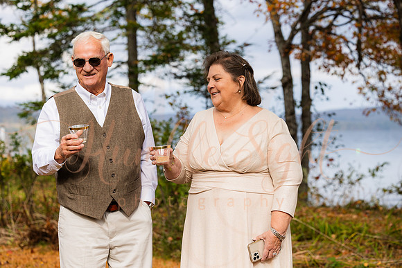 Intimate waterfront wedding in Enfield Maine