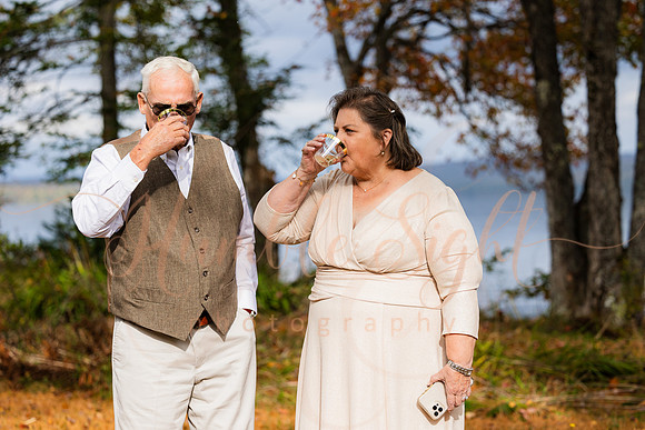 Intimate lake wedding at Maine family camp