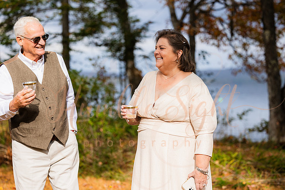 Dock wedding ceremony at Cold Stream Pond