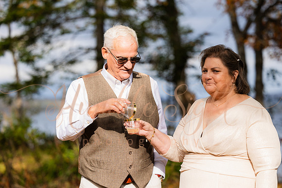 Intimate waterfront wedding in Enfield Maine