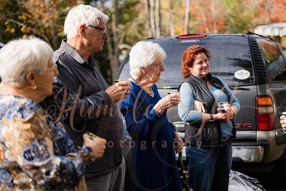 Intimate lake wedding at Maine family camp