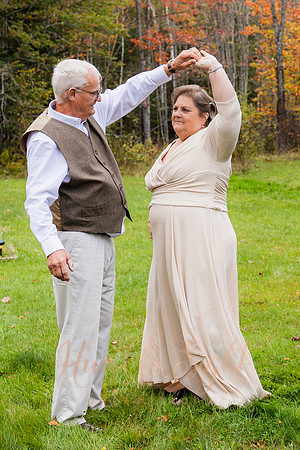 Champagne toast at Maine camp wedding