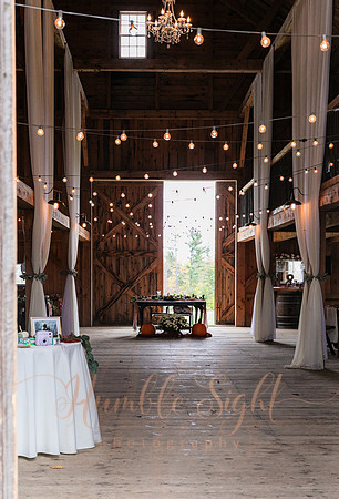 Packed dance floor at Maine farmhouse wedding reception