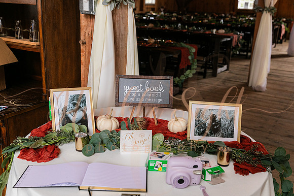 October wedding ceremony at Timber Hitch Farmhouse Maine