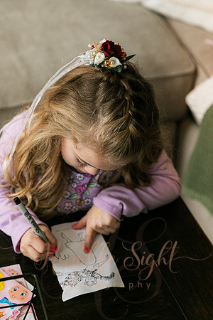 Blended family wedding ceremony with daughters in Maine
