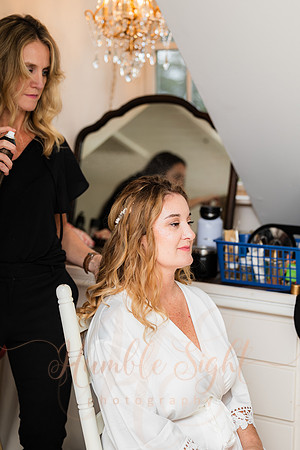 Blended family wedding ceremony with daughters in Maine