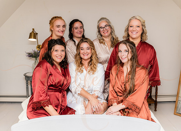 Joyful wedding party at Sangerville Maine venue