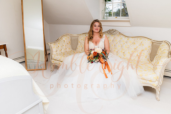 Blended family wedding ceremony with daughters in Maine