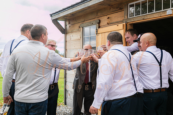 Fall wedding celebration in rural Maine