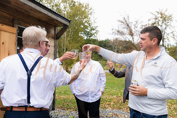 Blended family wedding ceremony with daughters in Maine