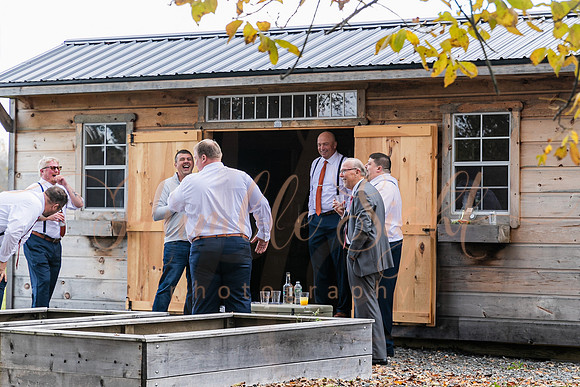 Fall wedding celebration in rural Maine