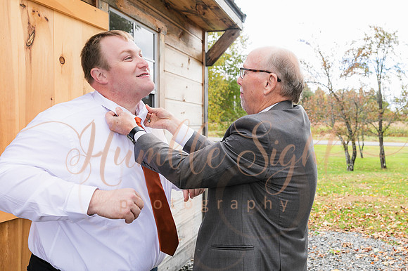 Emotional wedding ceremony at Timber Hitch Farmhouse