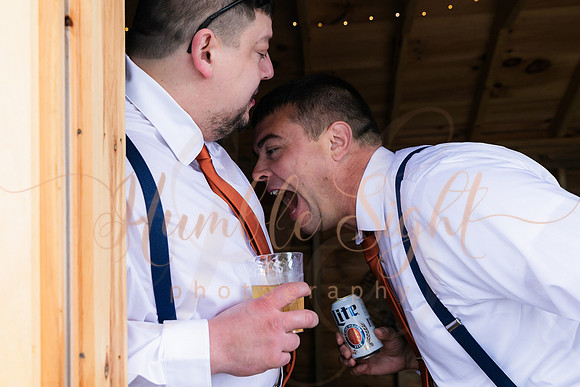 Blended family wedding ceremony with daughters in Maine