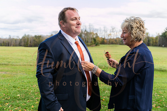 Bride and groom laughing during Maine wedding reception