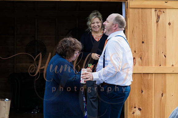 Fall wedding celebration in rural Maine