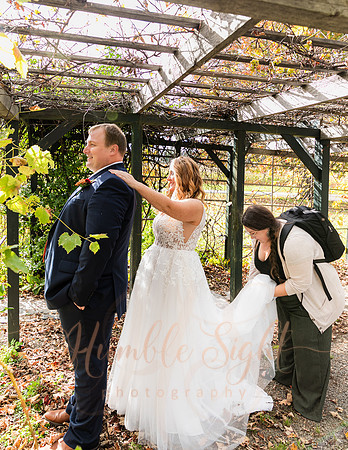 Blended family wedding ceremony with daughters in Maine