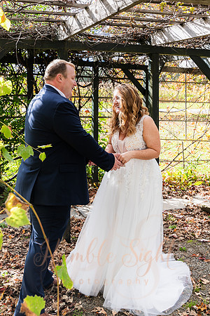 Emotional wedding ceremony at Timber Hitch Farmhouse