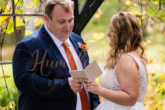 Emotional wedding ceremony at Timber Hitch Farmhouse