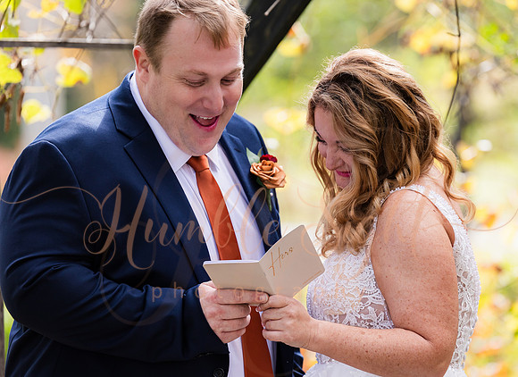 Fall wedding celebration in rural Maine