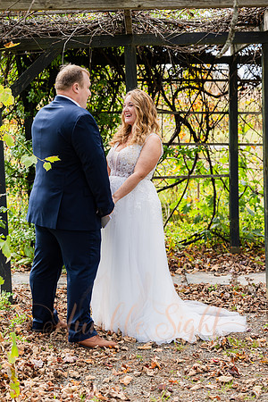 October wedding ceremony at Timber Hitch Farmhouse Maine