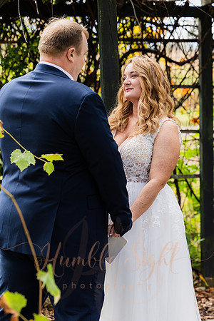 Emotional wedding ceremony at Timber Hitch Farmhouse