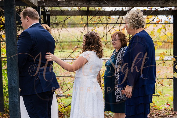 Fall wedding celebration in rural Maine