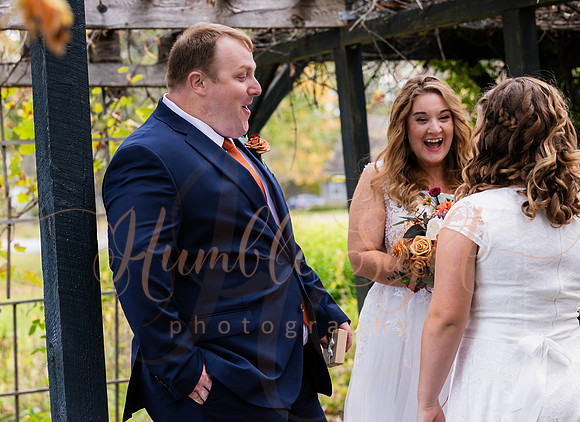 Joyful wedding party at Sangerville Maine venue