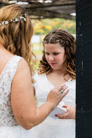 Emotional wedding ceremony at Timber Hitch Farmhouse