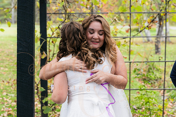 Bride and groom laughing during Maine wedding reception