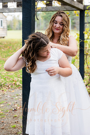 Emotional wedding ceremony at Timber Hitch Farmhouse