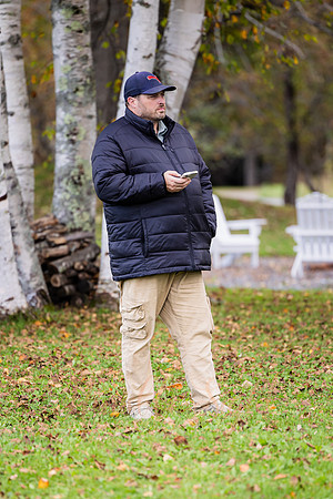 October wedding ceremony at Timber Hitch Farmhouse Maine