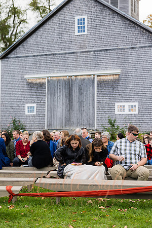 Emotional wedding ceremony at Timber Hitch Farmhouse