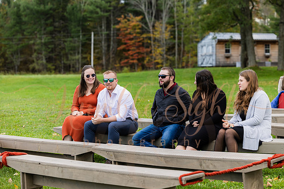 Fall wedding celebration in rural Maine