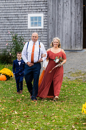 Fall wedding celebration in rural Maine