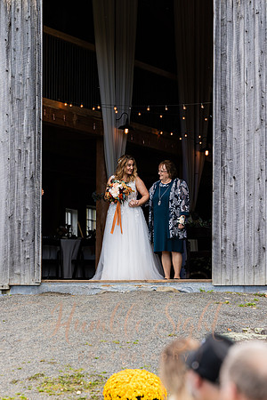 Fall wedding celebration in rural Maine