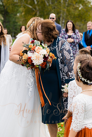 Emotional wedding ceremony at Timber Hitch Farmhouse