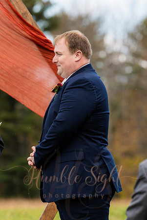 Blended family wedding ceremony with daughters in Maine