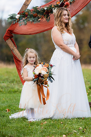 Emotional wedding ceremony at Timber Hitch Farmhouse