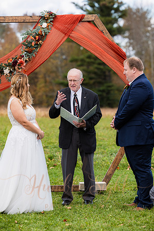 Fall wedding celebration in rural Maine