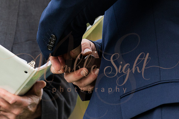 October wedding ceremony at Timber Hitch Farmhouse Maine