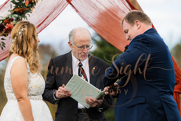 Fall wedding celebration in rural Maine