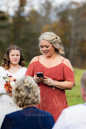 Fall wedding celebration in rural Maine